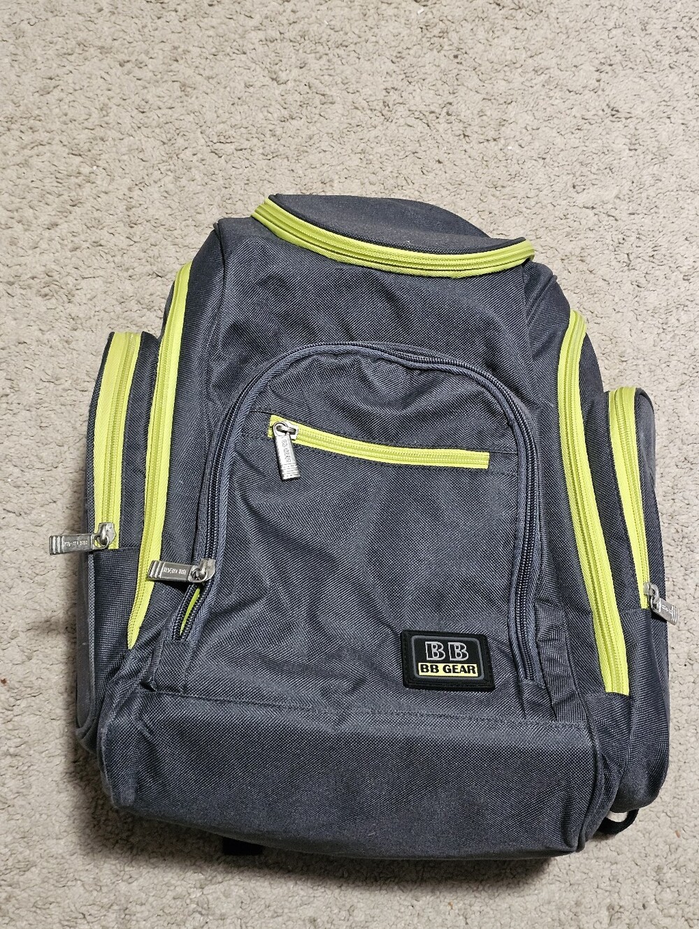 BB Gear Multi-Pocket Backpack Baby Diaper Bag with Insulated & Wet Wipe Pockets